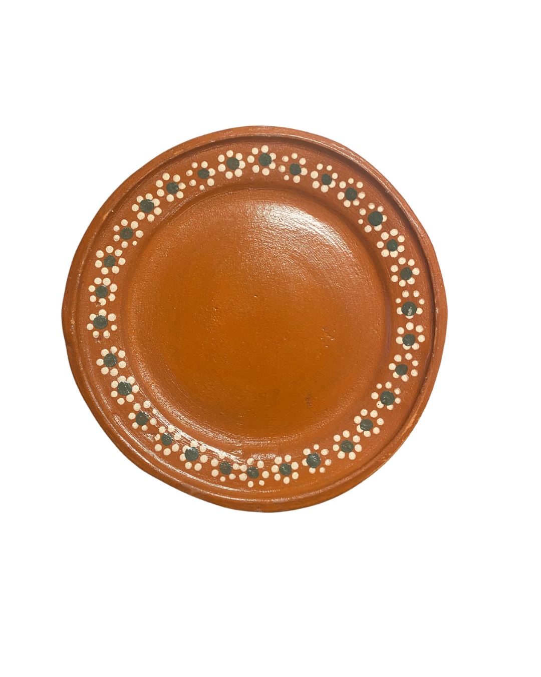 SET DE 4 PLATOS REDONDO DE BARRO