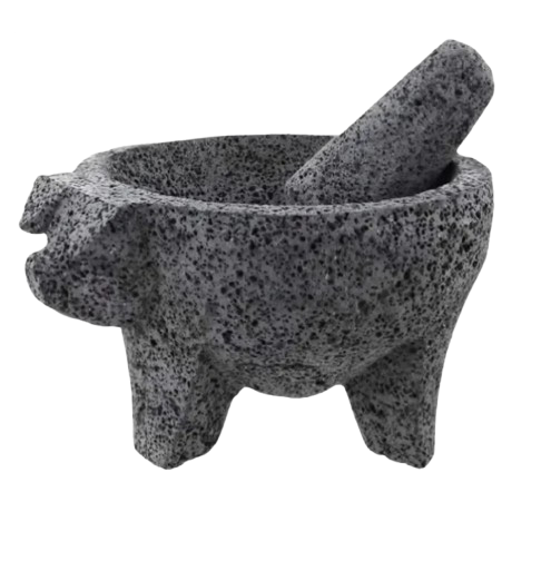 MOLCAJETE DE PIEDRA VOLCANICA 10"